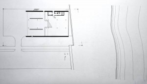 Site plan showing cabana under deck