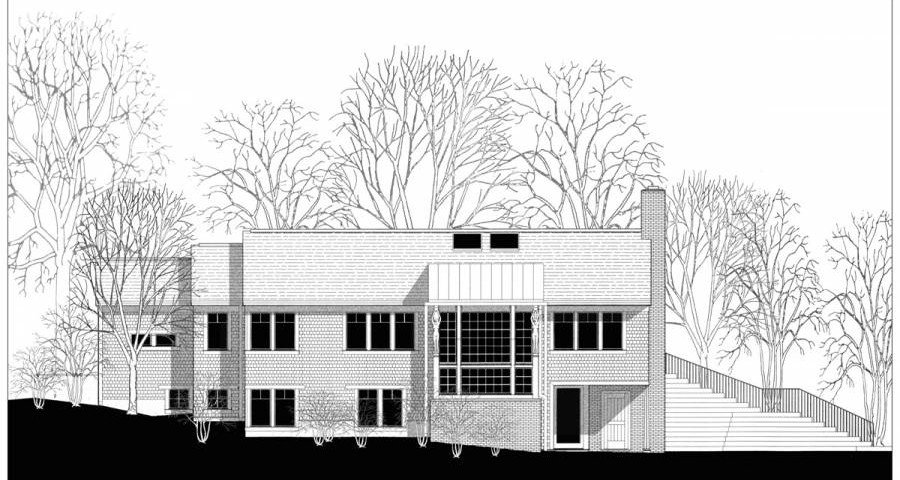 MASER RESIDENCE - MATHA'S VINEYARD - front elevation
