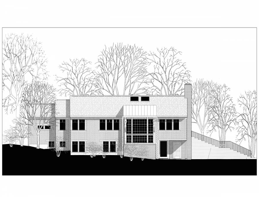 MASER RESIDENCE - MATHA'S VINEYARD - front elevation