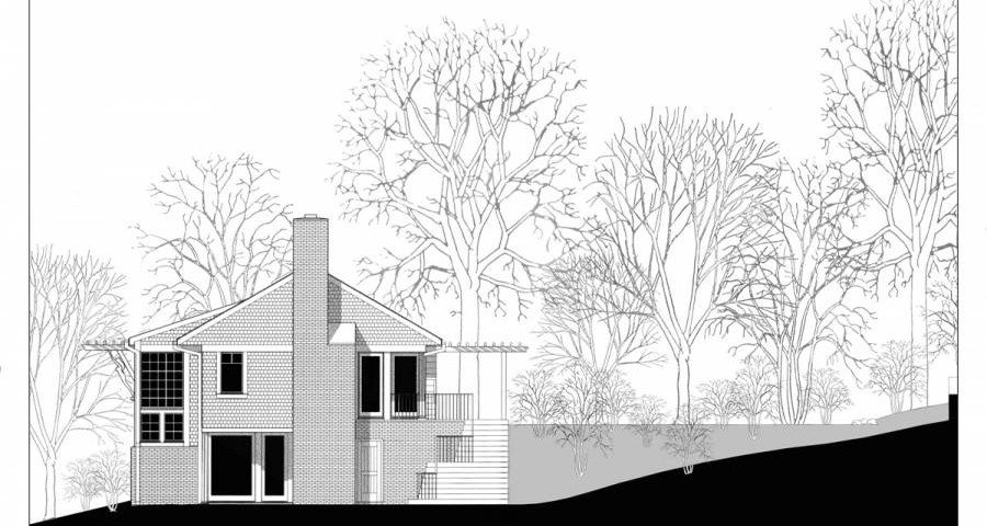 MASER RESIDENCE - MATHA'S VINEYARD - side elevation